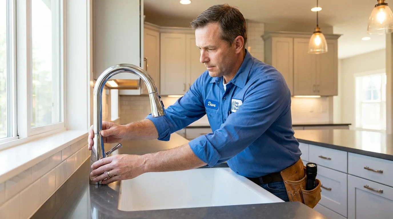 Kitchen faucet installation by Johns Plumbing LLC in Santa Fe Springs
