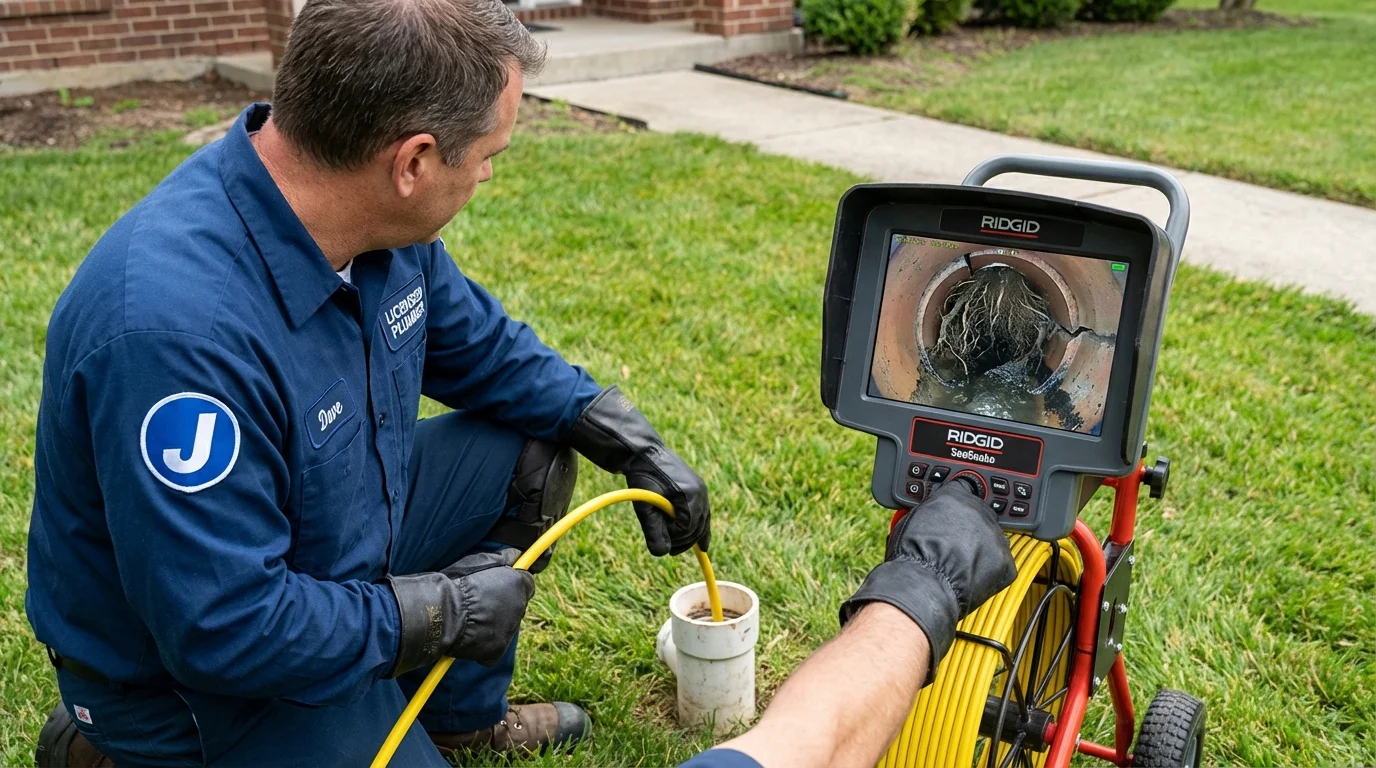 Sewer camera inspection being performed by Johns Plumbing LLC in Santa Fe Springs